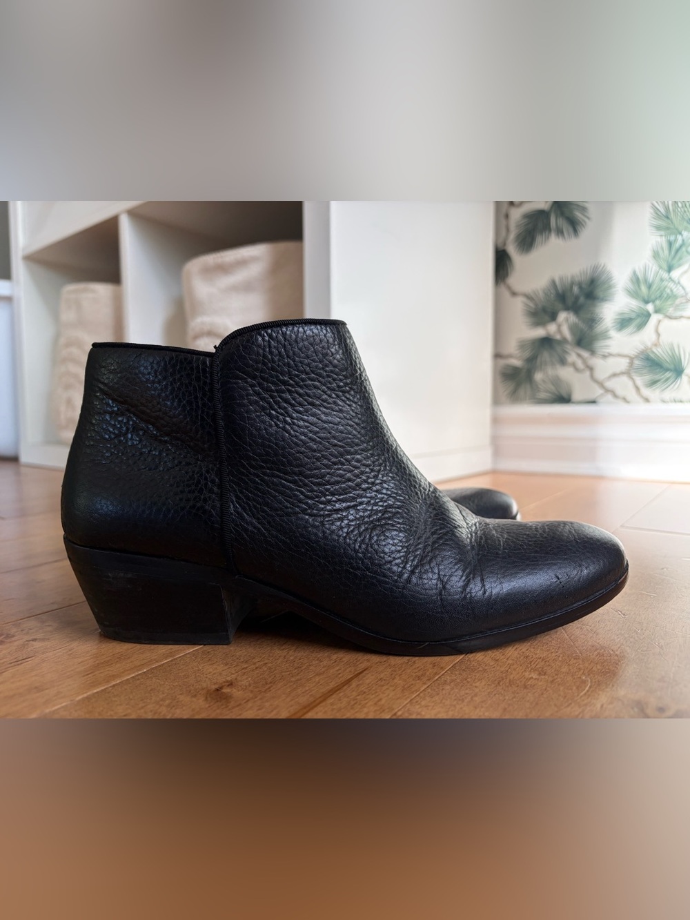 Sam Edelman Black Leather Ankle Boots